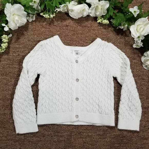 Carter's Other - 2/$15 Carter's white knit sweater/cardigan